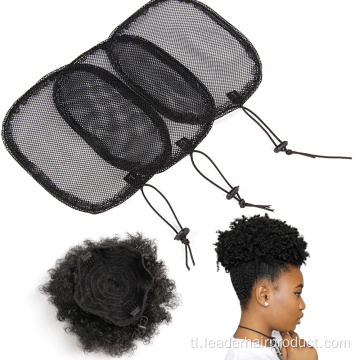 Drawstring Ponytail Bun Hair Net para sa Paggawa ng Ponytail